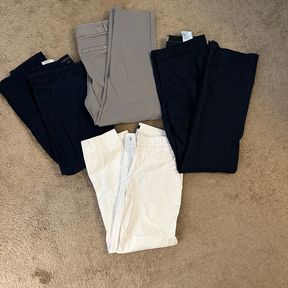 Banana Republic Women’s Pants - Navy, Gray, White